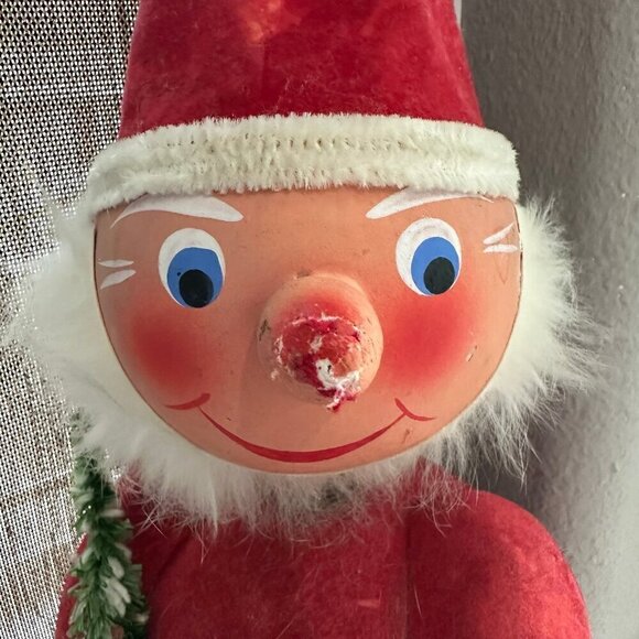 Vintage German paper mache santa candy dish box - Picture 3 of 8